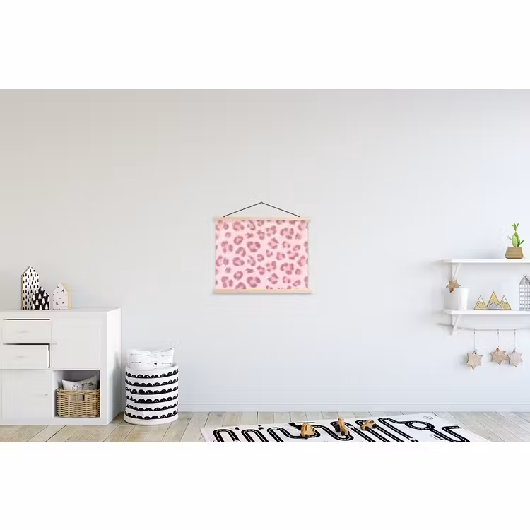 Stoffbild - Rosa Tiermuster – Glitzer — 2