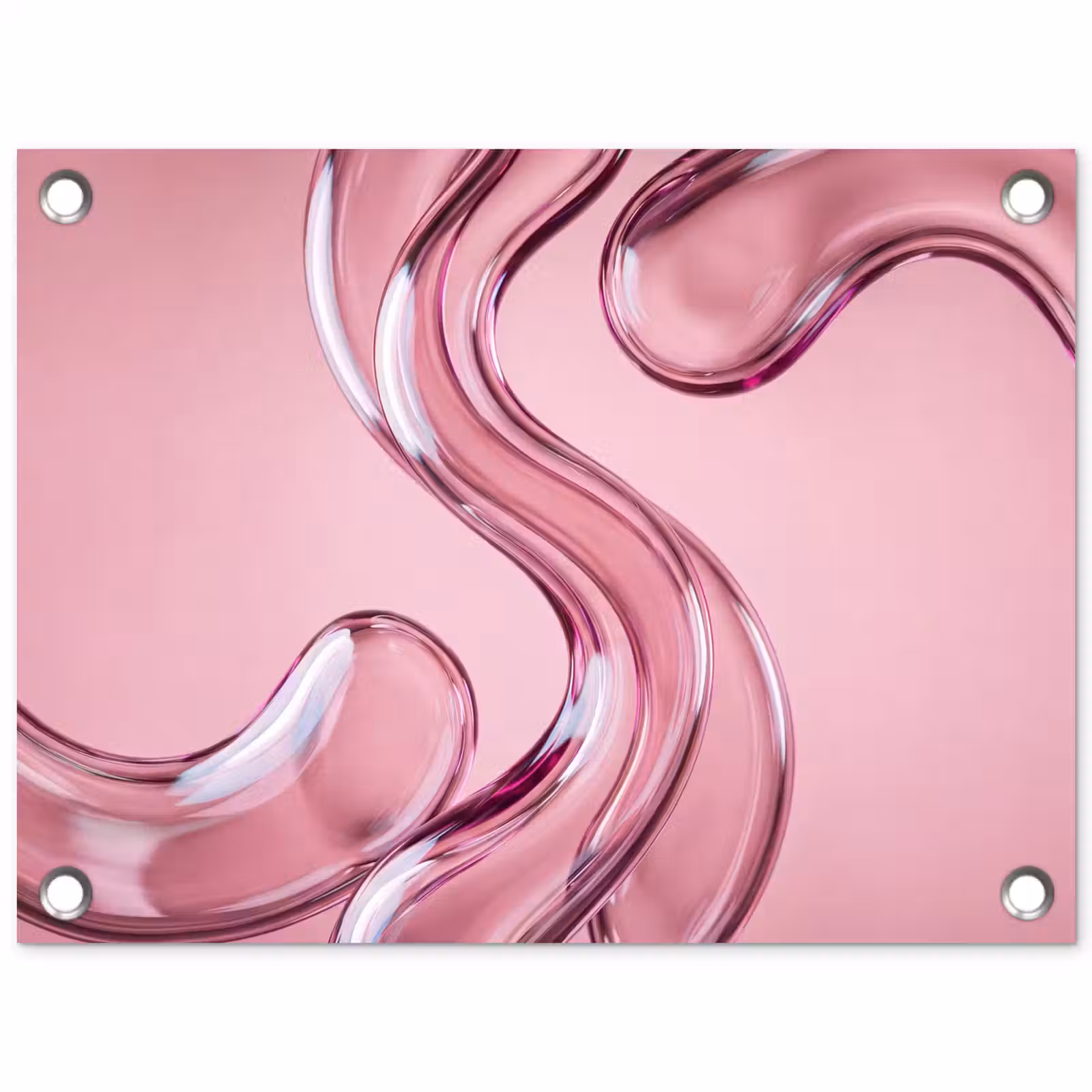 Gartenposter - Form – Abstrakt – Rosa — 1
