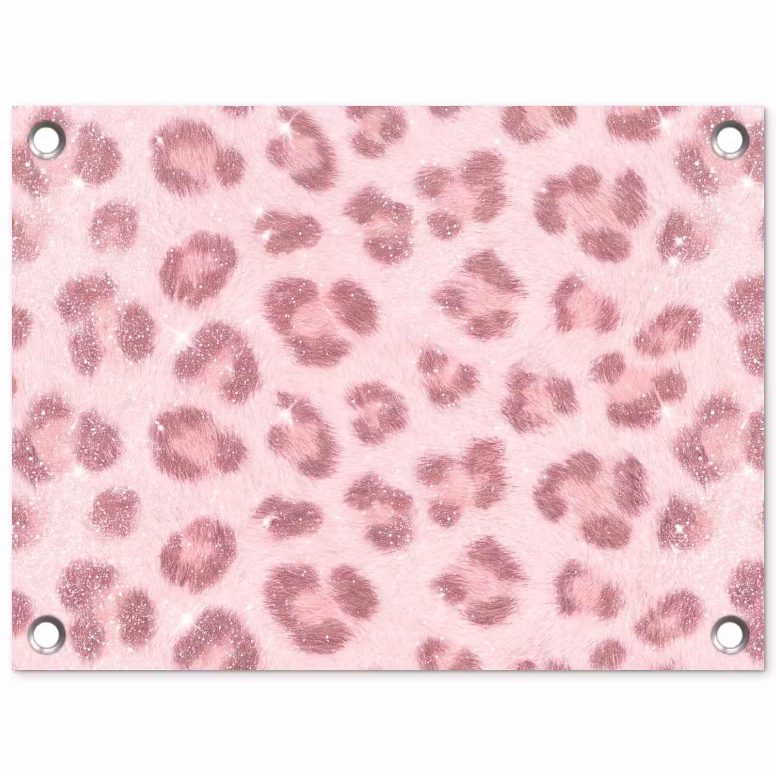 Gartenposter - Rosa Tiermuster – Glitzer — 1