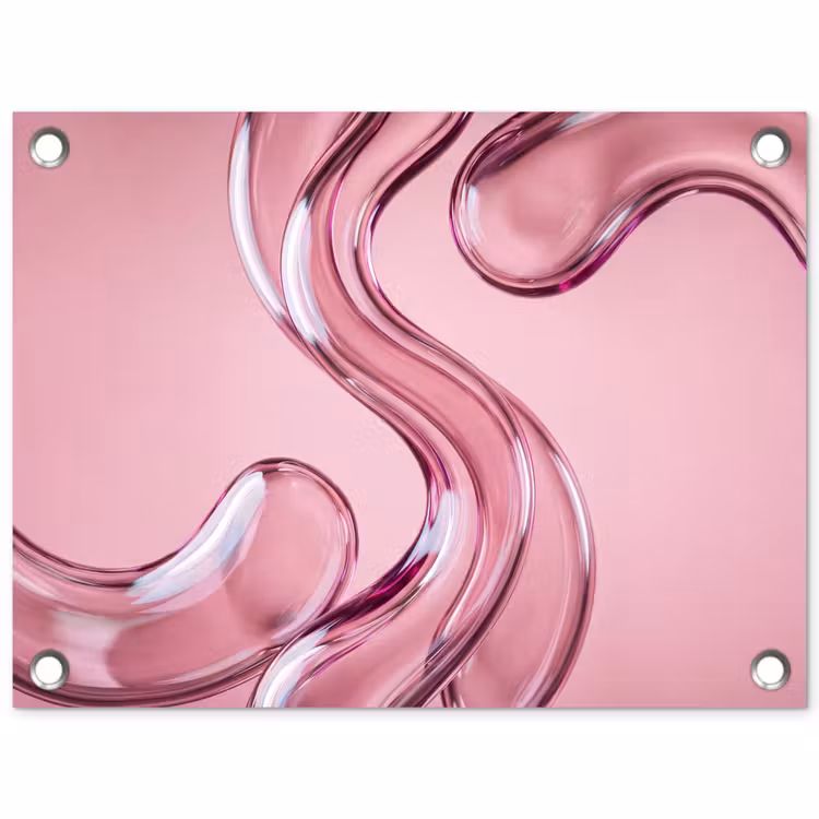 Gartenposter - Form – Abstrakt – Rosa — 1