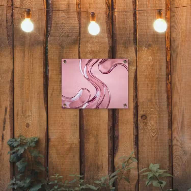Gartenposter - Form – Abstrakt – Rosa — 2