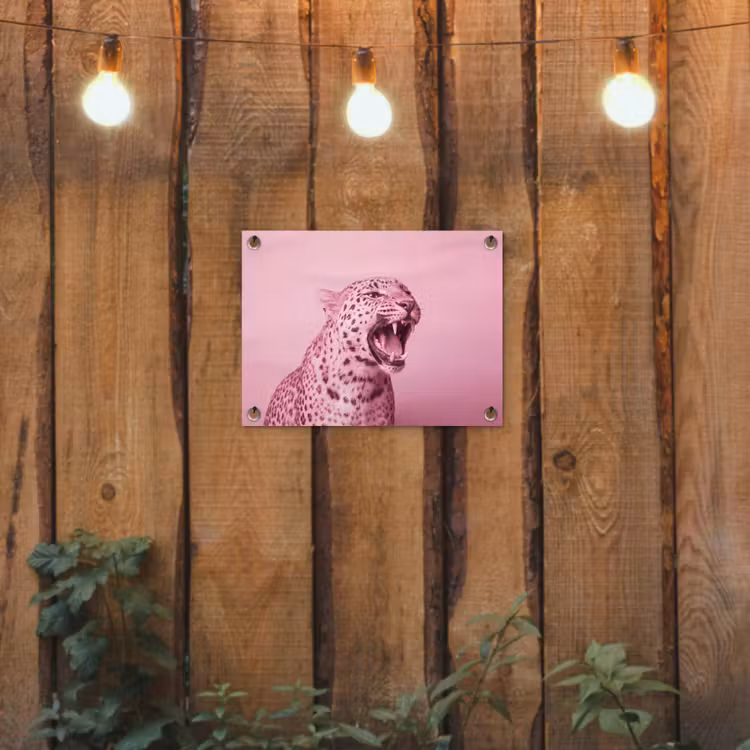Gartenposter - Rosa Katze – Modern — 2