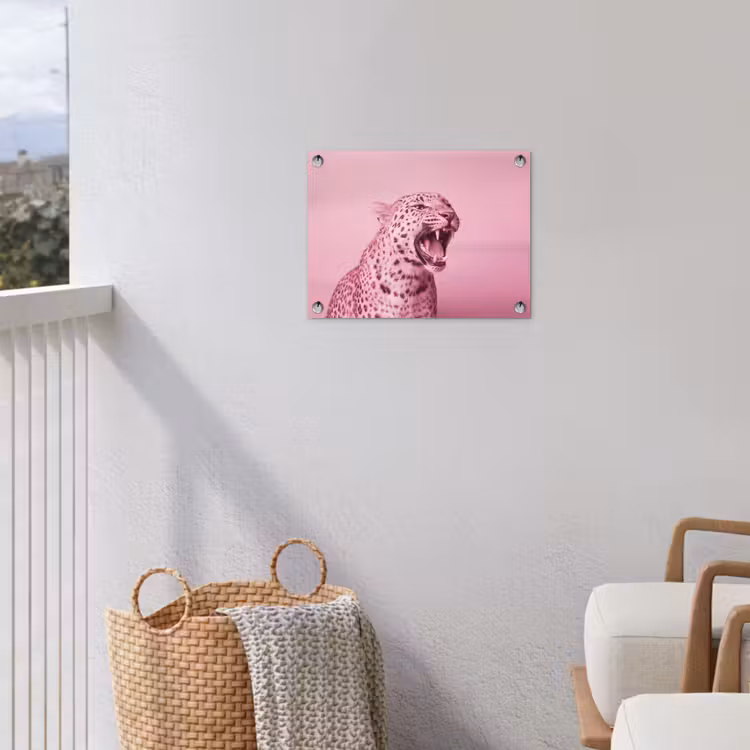 Gartenposter - Rosa Katze – Modern — 5