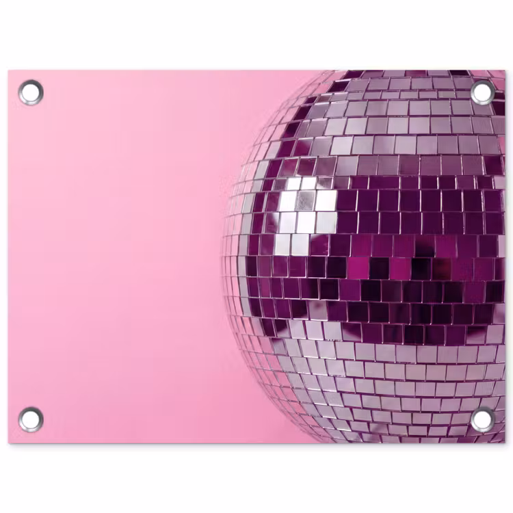 Gartenposter - Spiegelkugel – Silber – Modern — 1