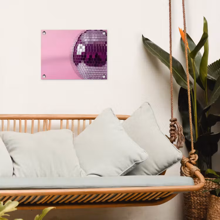 Gartenposter - Spiegelkugel – Silber – Modern — 4
