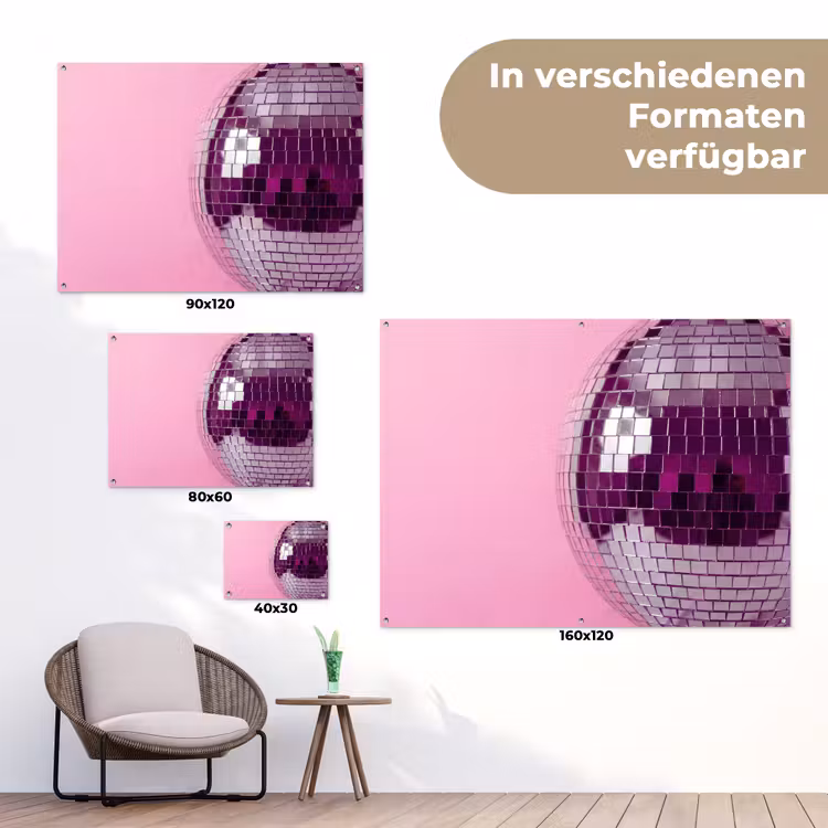 Gartenposter - Spiegelkugel – Silber – Modern — 6