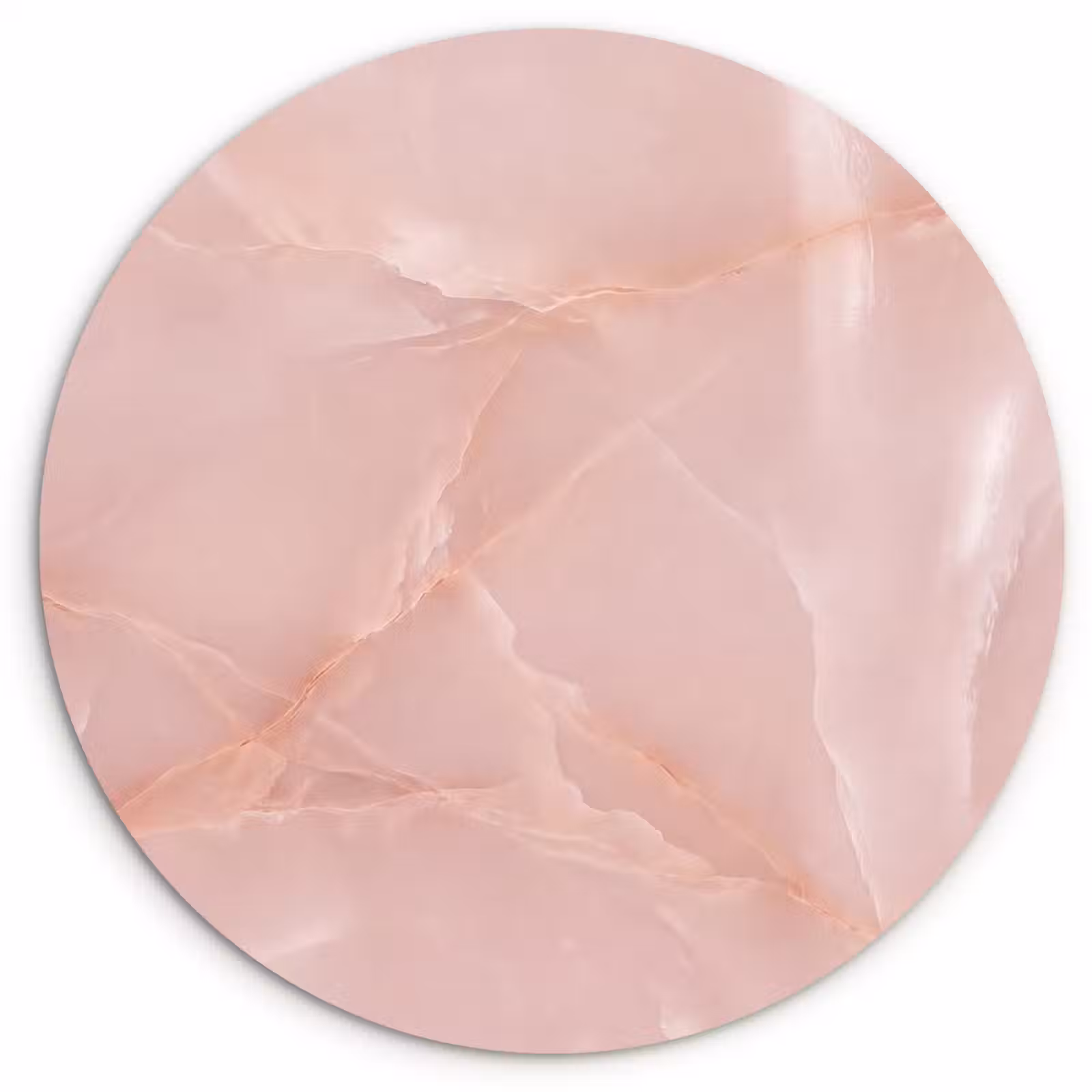 Glasbild Rund - Textur – Rosa – Muster — 1
