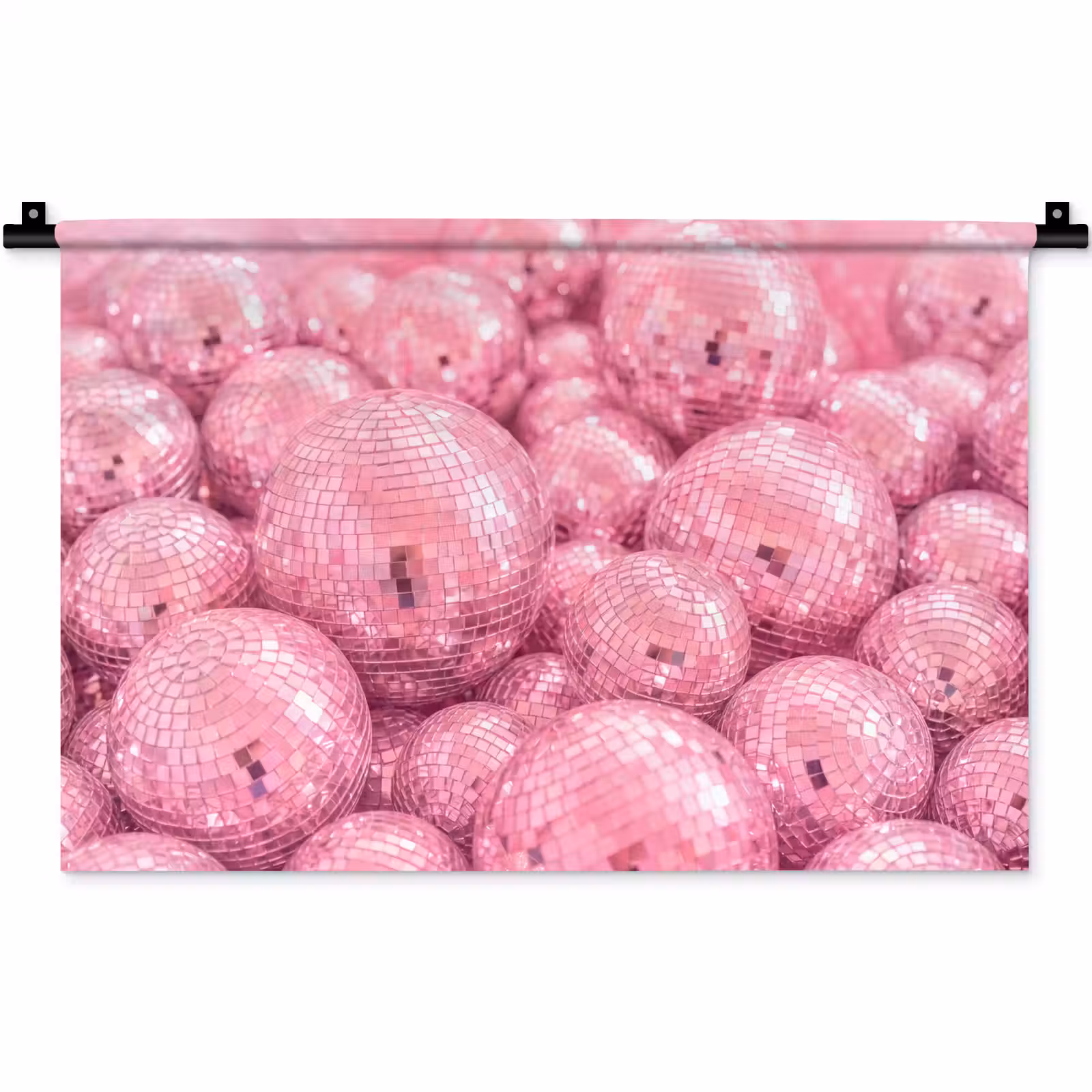 Wandteppich - Rosa Discokugeln — 1