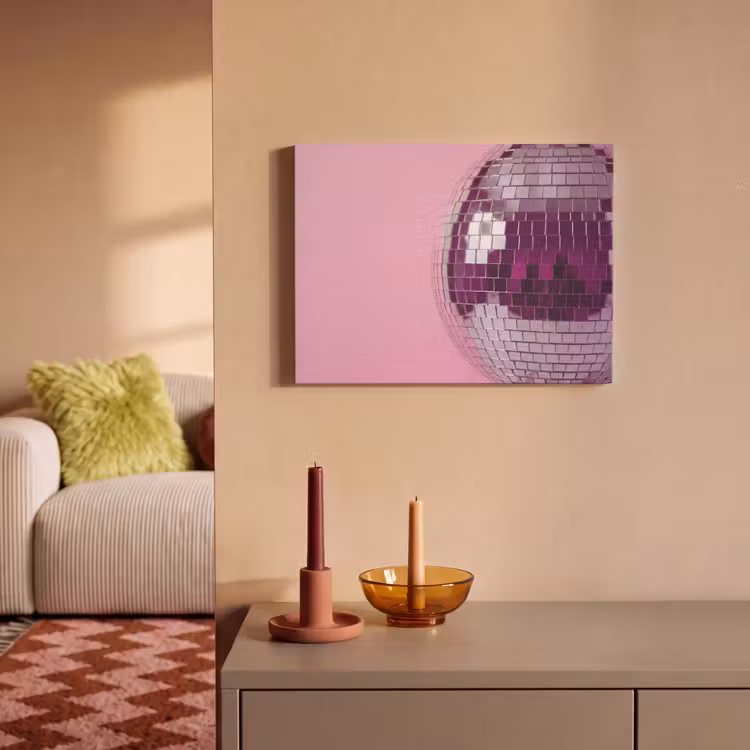 Akustikbild - Spiegelkugel – Silber – Modern — 2