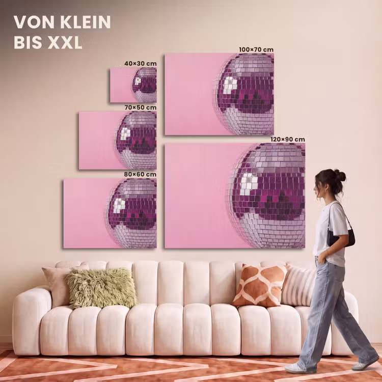 Akustikbild - Spiegelkugel – Silber – Modern — 7