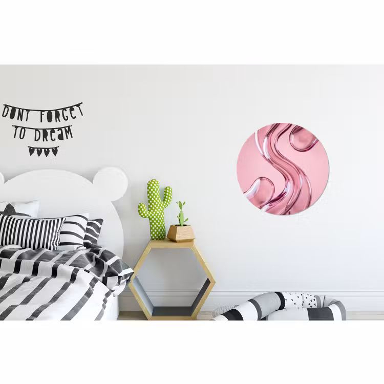 Alu-Dibond-Bild Rund - Form – Abstrakt – Rosa — 4