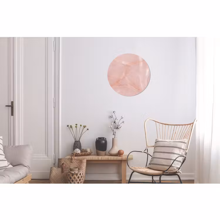 Alu-Dibond-Bild Rund - Textur – Rosa – Muster — 2