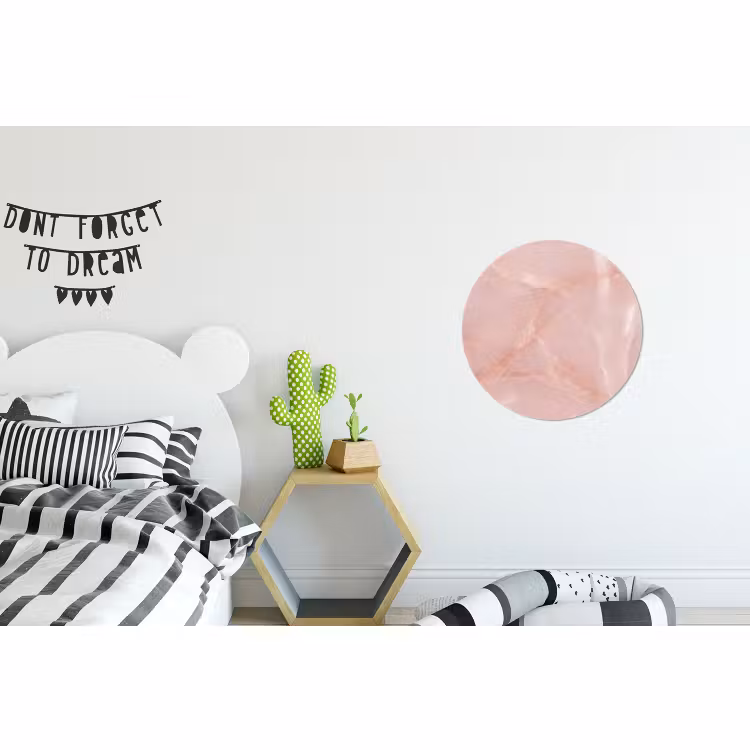 Alu-Dibond-Bild Rund - Textur – Rosa – Muster — 4