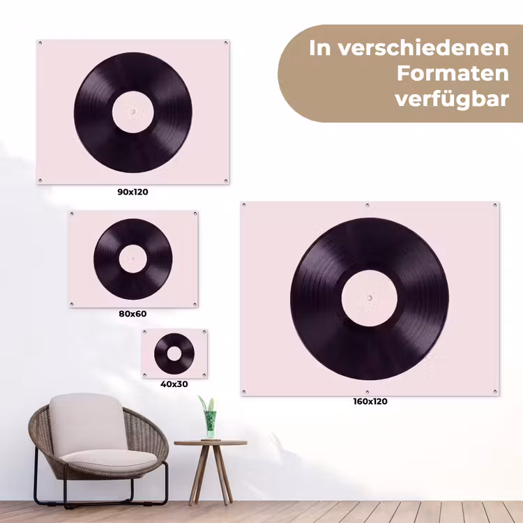 Gartenposter - Schallplatte – Musik – Grün — 6