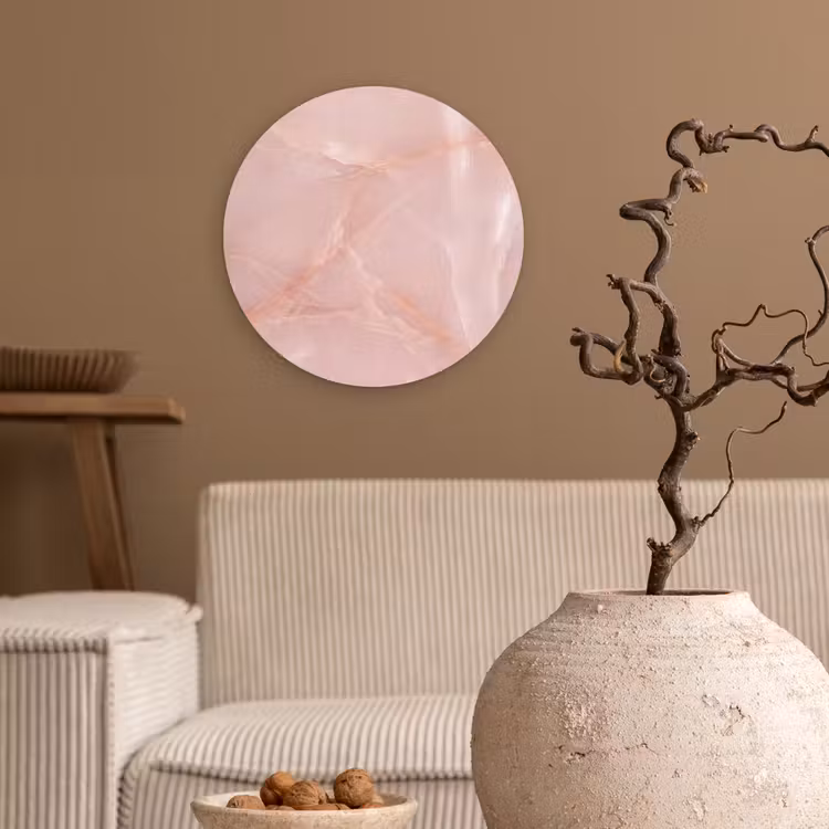 Glasbild Rund - Textur – Rosa – Muster — 2
