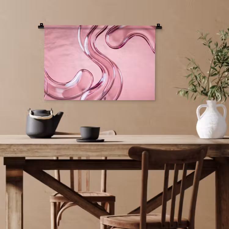 Wandteppich - Form – Abstrakt – Rosa — 3
