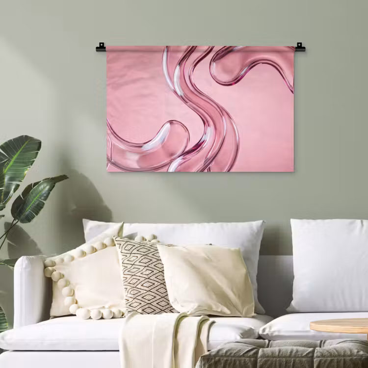 Wandteppich - Form – Abstrakt – Rosa — 4