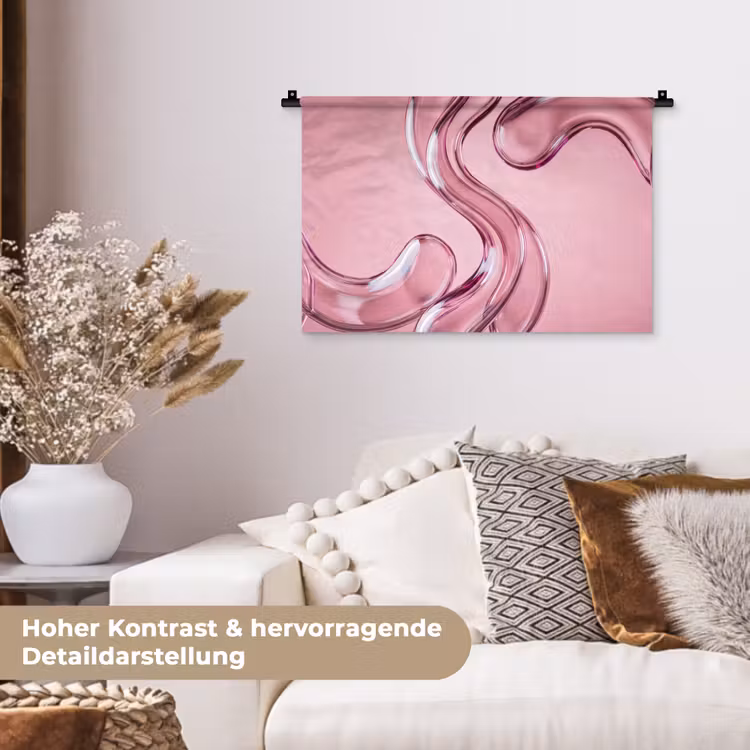 Wandteppich - Form – Abstrakt – Rosa — 6