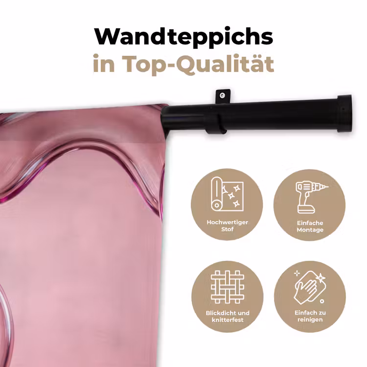 Wandteppich - Form – Abstrakt – Rosa — 7