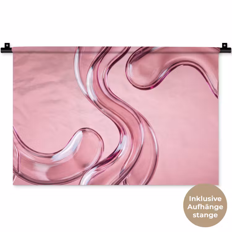Wandteppich - Form – Abstrakt – Rosa — 9