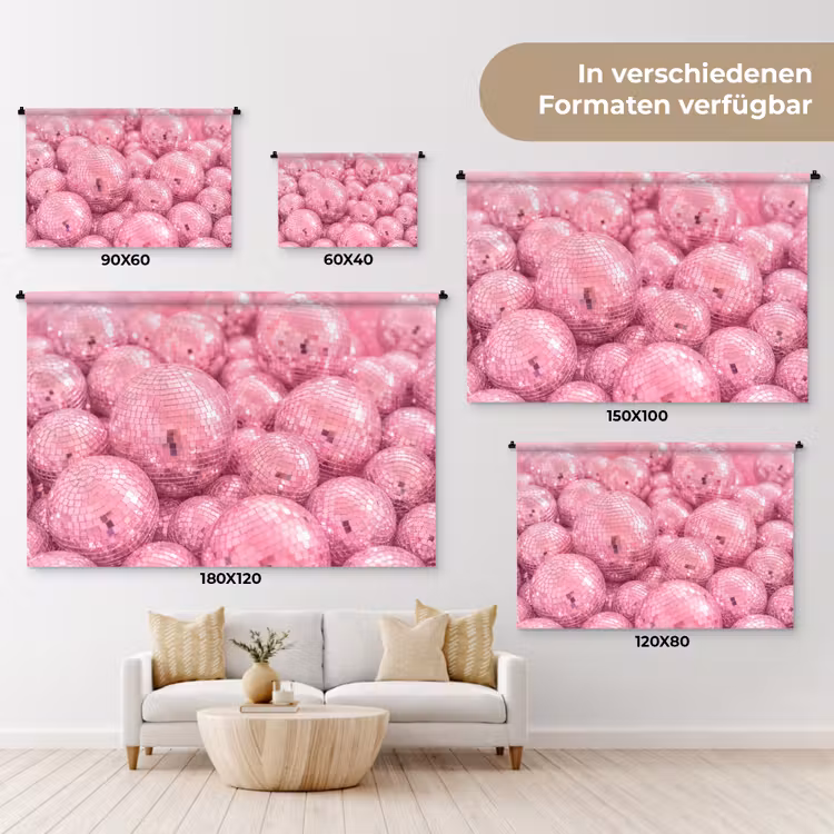 Wandteppich - Rosa Discokugeln — 8