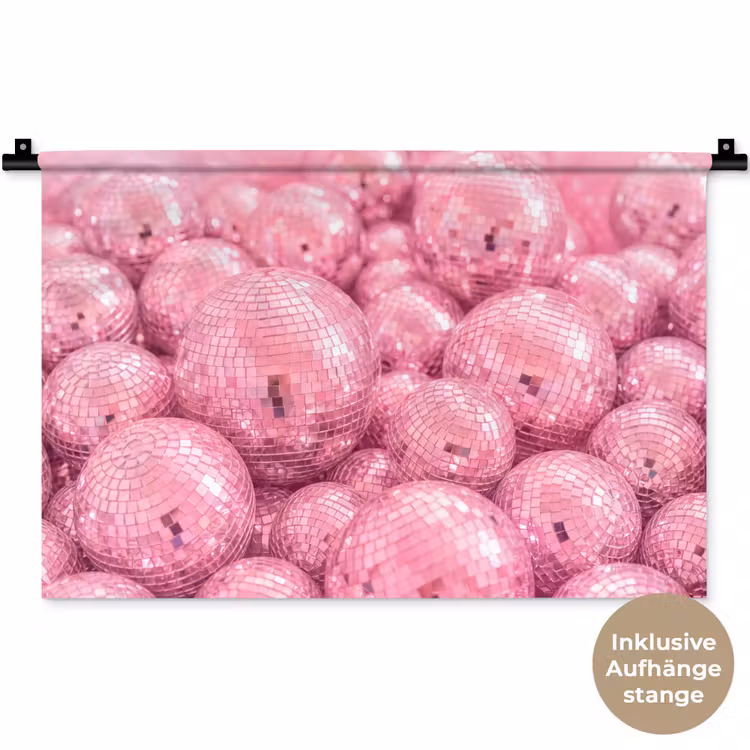 Wandteppich - Rosa Discokugeln — 9