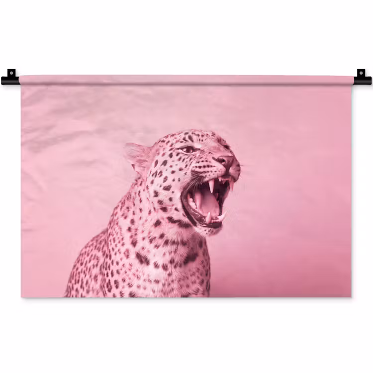 Wandteppich - Rosa Katze – Modern — 1