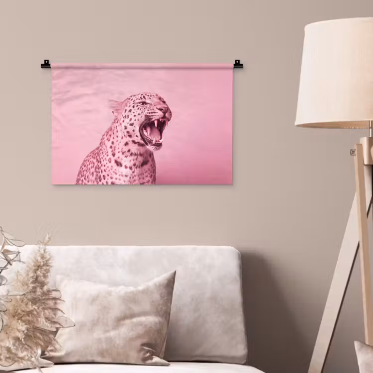 Wandteppich - Rosa Katze – Modern — 2