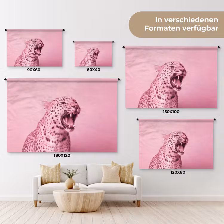 Wandteppich - Rosa Katze – Modern — 8