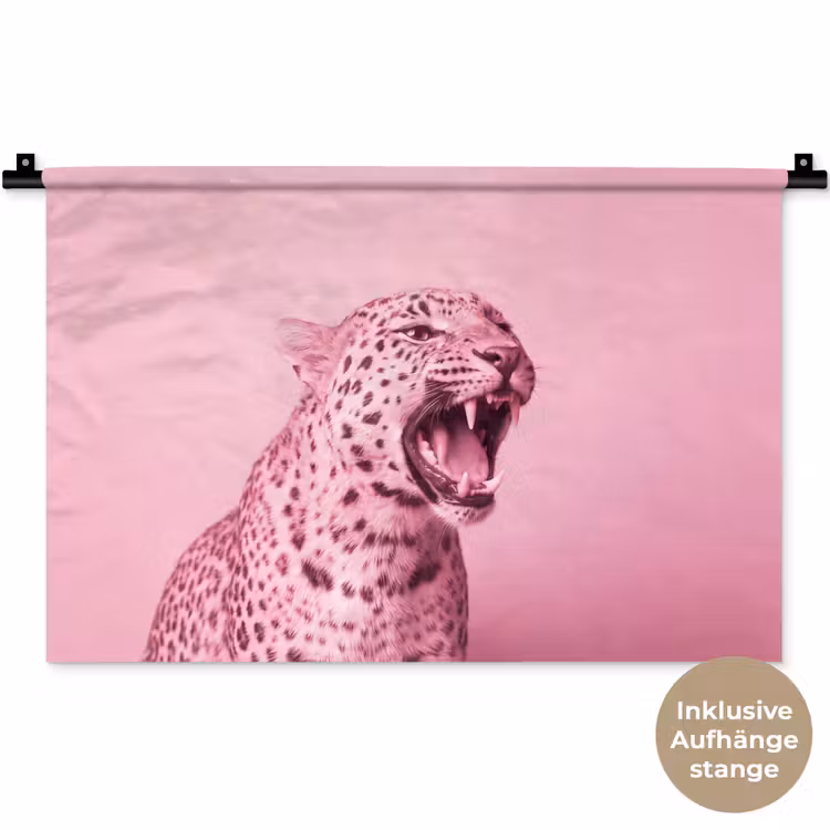 Wandteppich - Rosa Katze – Modern — 9