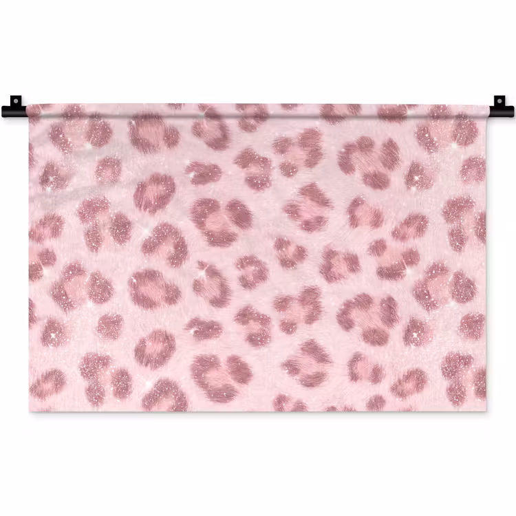 Wandteppich - Rosa Tiermuster – Glitzer — 1