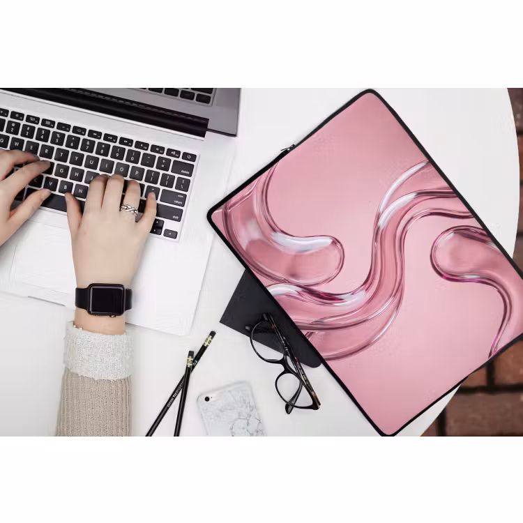 Laptop hülle - Form – Abstrakt – Rosa — 3