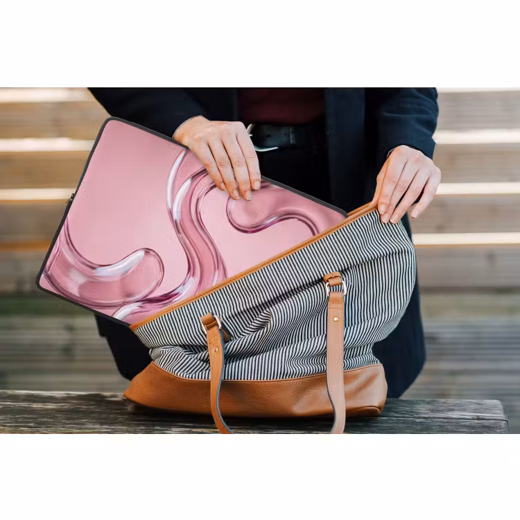 Laptop hülle - Form – Abstrakt – Rosa — 4