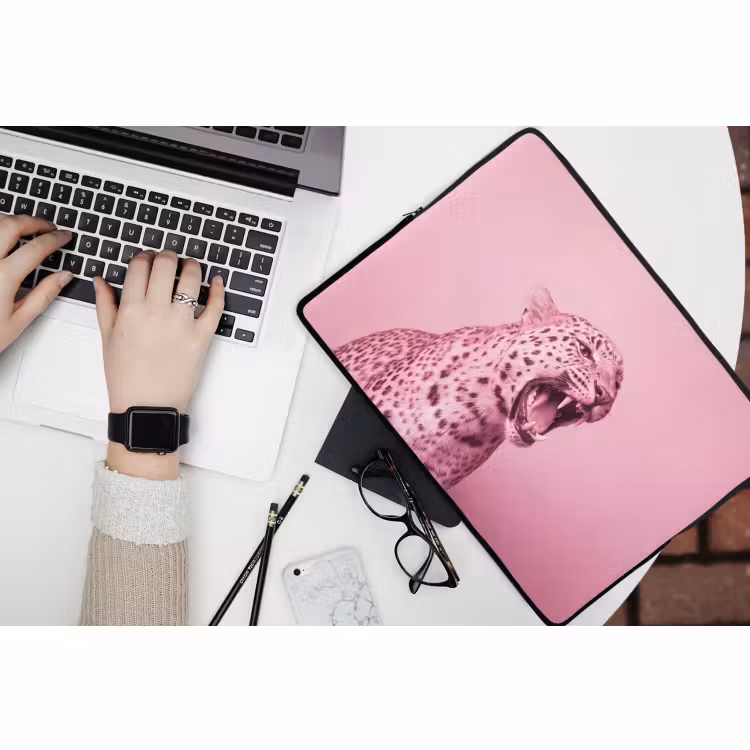 Laptop hülle - Rosa Katze – Modern — 3