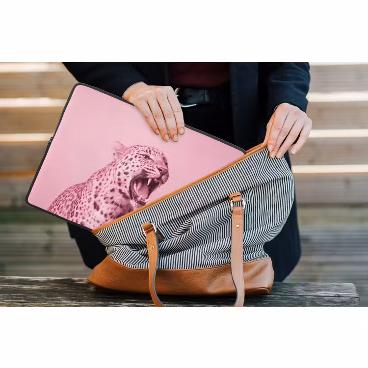 Laptop hülle - Rosa Katze – Modern — 4