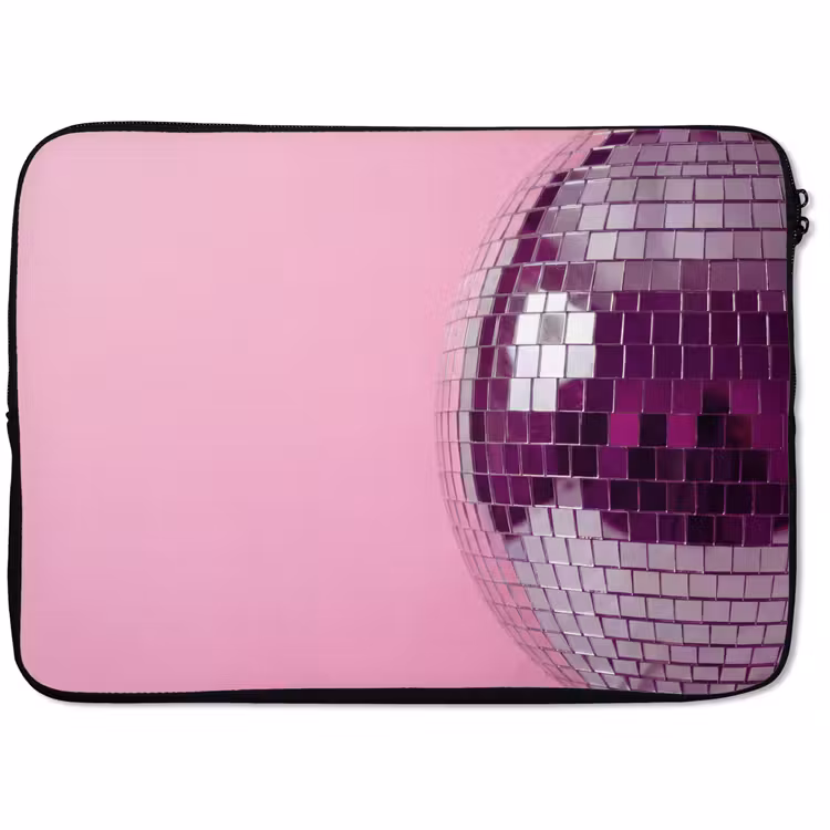 Laptop hülle - Spiegelkugel – Silber – Modern — 1