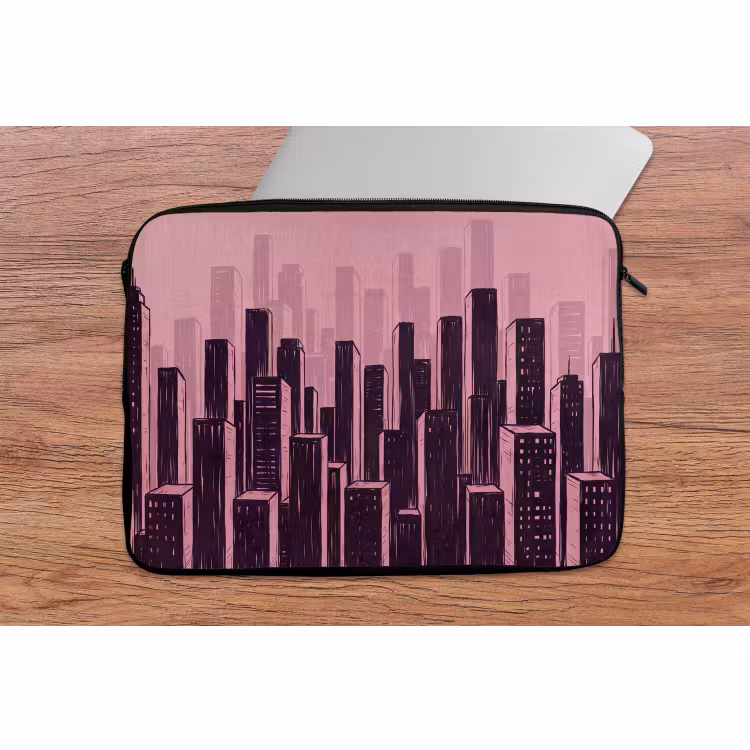 Laptop hülle - Stadt – Abstrakt – Rosa — 2