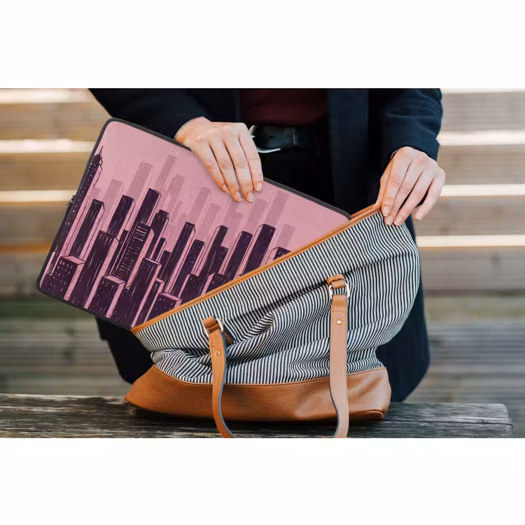 Laptop hülle - Stadt – Abstrakt – Rosa — 4