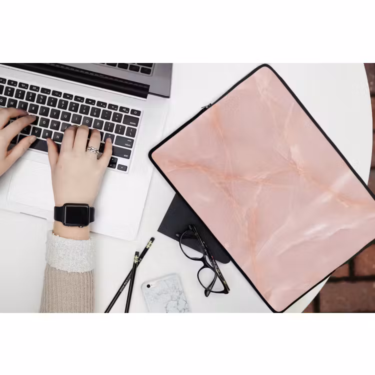 Laptop hülle - Textur – Rosa – Muster — 3