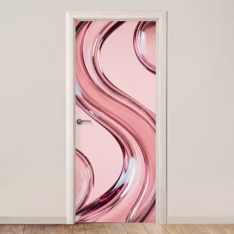 Türtapete - Form – Abstrakt – Rosa — 1
