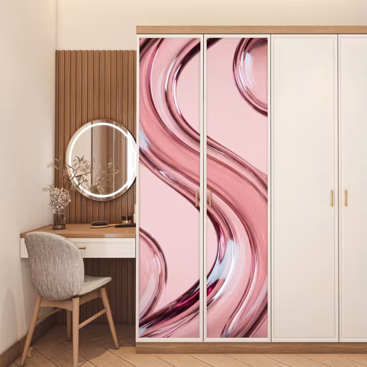 Türtapete - Form – Abstrakt – Rosa — 4