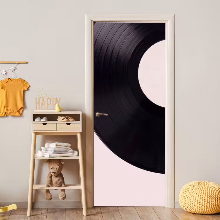 Türtapete - Schallplatte – Musik – Grün — 5