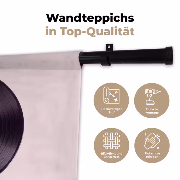 Wandteppich - Schallplatte – Musik – Grün — 7