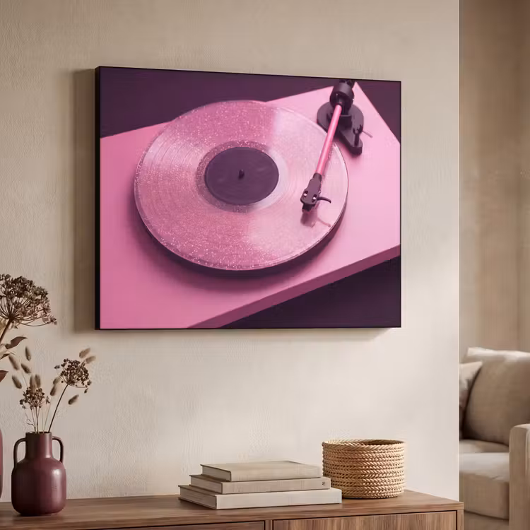 Art Frame - Plattenspieler – Rosa – Musik — 3