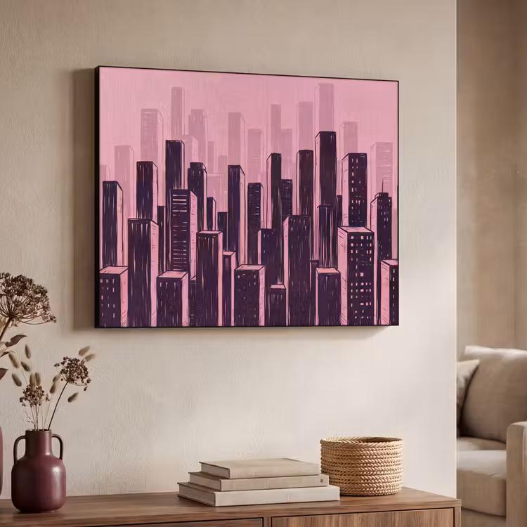Art Frame - Stadt – Abstrakt – Rosa — 3