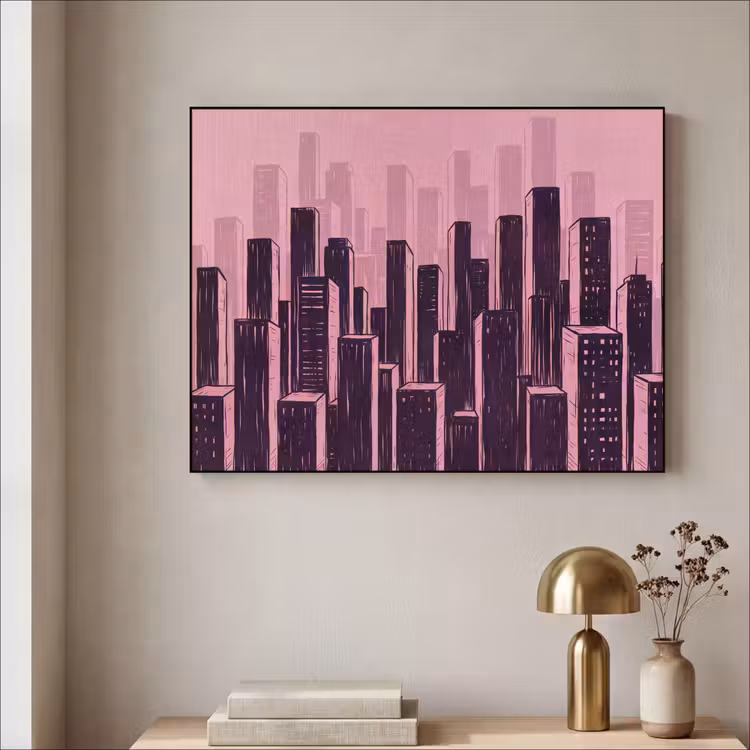 Art Frame - Stadt – Abstrakt – Rosa — 4