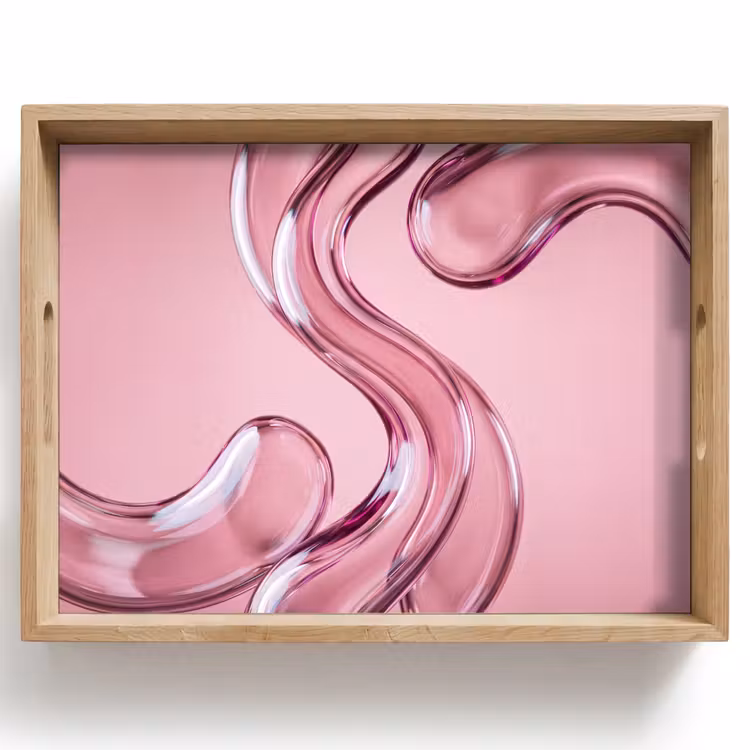 Tablett - Form – Abstrakt – Rosa — 1