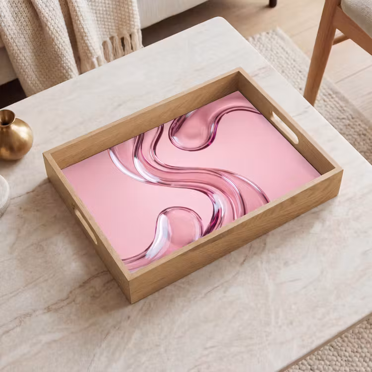 Tablett - Form – Abstrakt – Rosa — 2