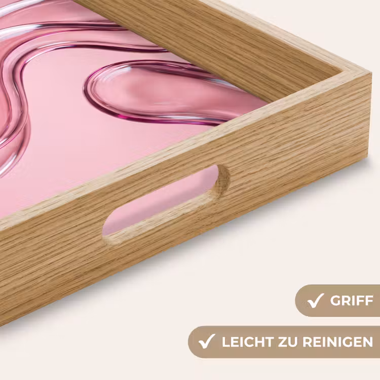 Tablett - Form – Abstrakt – Rosa — 5