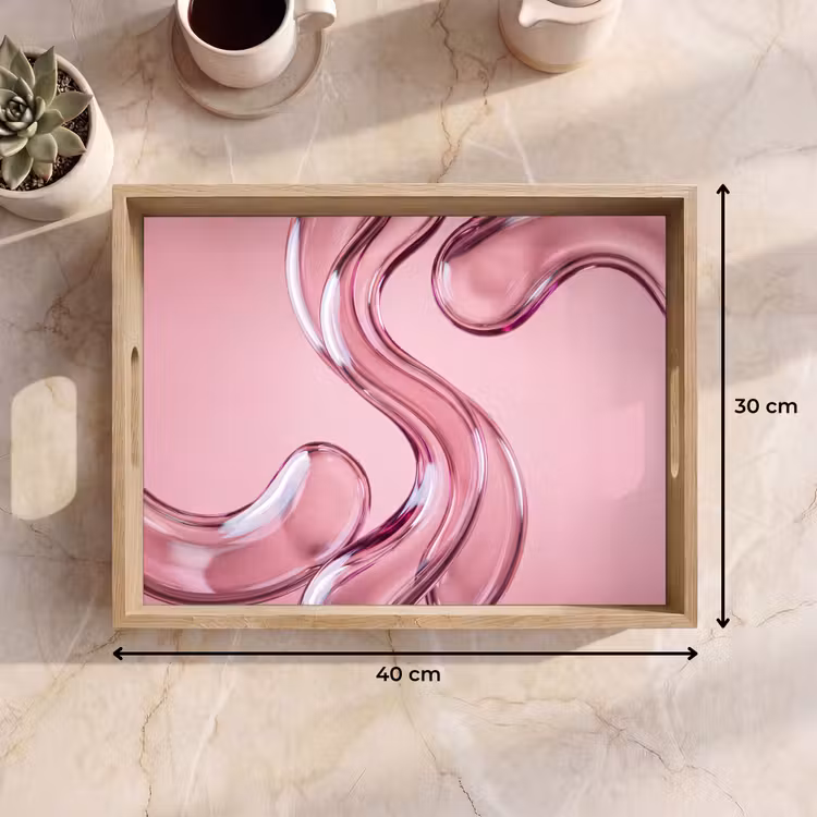 Tablett - Form – Abstrakt – Rosa — 9